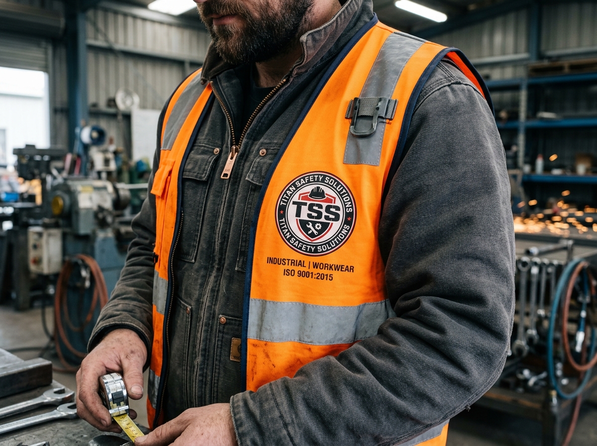 Industrial durable workwear with DTF branding