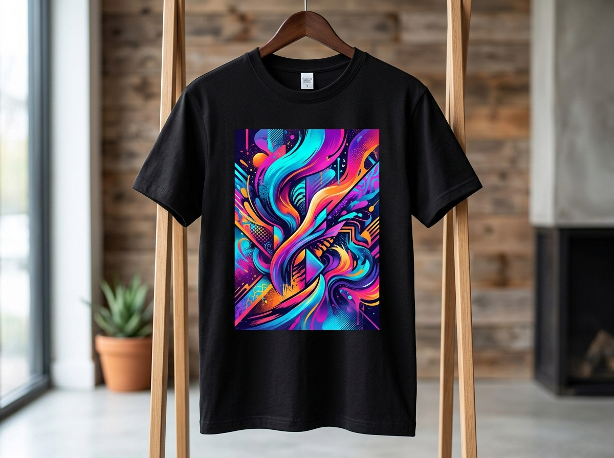 Vibrant DTF printed apparel